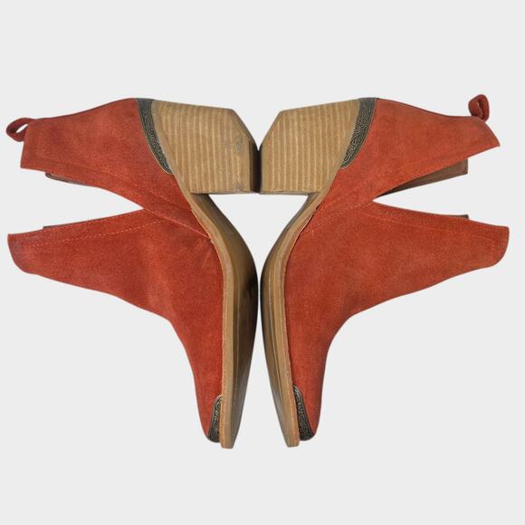 JEFFREY CAMPBELL for FP Comwell Ankle Boots in Rust Women's Size 8 - Picture 8 of 16